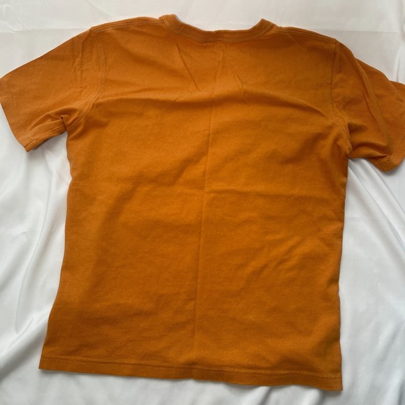Uniqlo U Classic 100% Cotton Orange Crew Neck Size Small - Picture 4 of 6